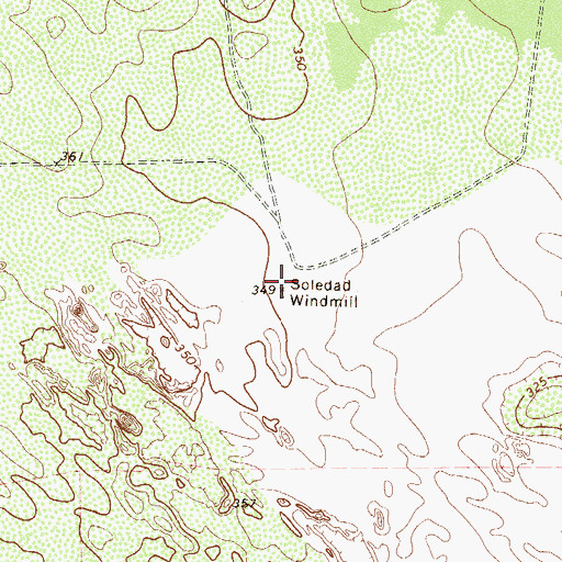 Topographic Map of Soledad Windmill, TX