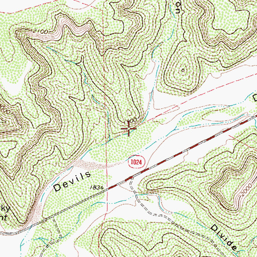 Topographic Map of Soto Canyon, TX