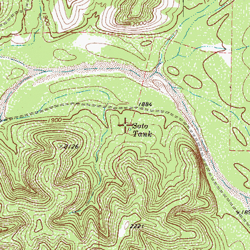 Topographic Map of Soto Tank, TX