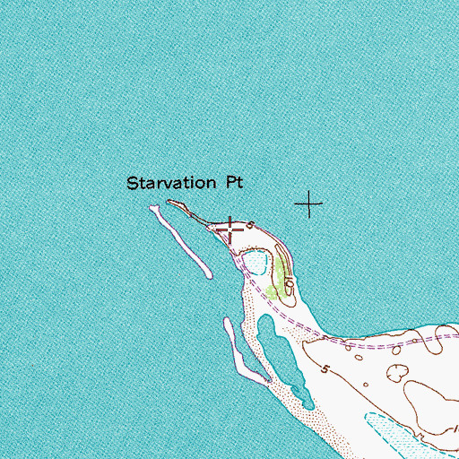 Topographic Map of Starvation Point, TX