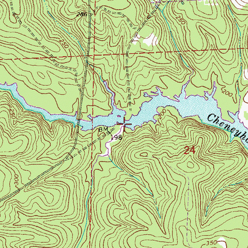 Topographic Map of Grantham Creek, AL