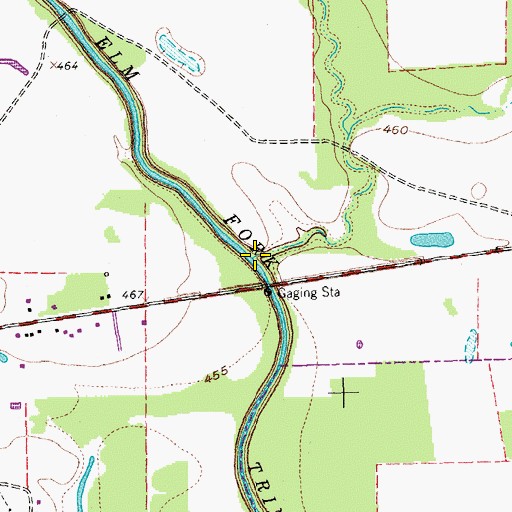 Topographic Map of Stewart Creek, TX