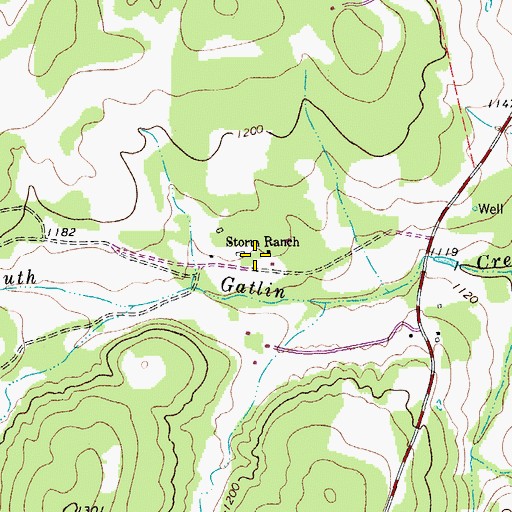 Topographic Map of Storm Ranch, TX