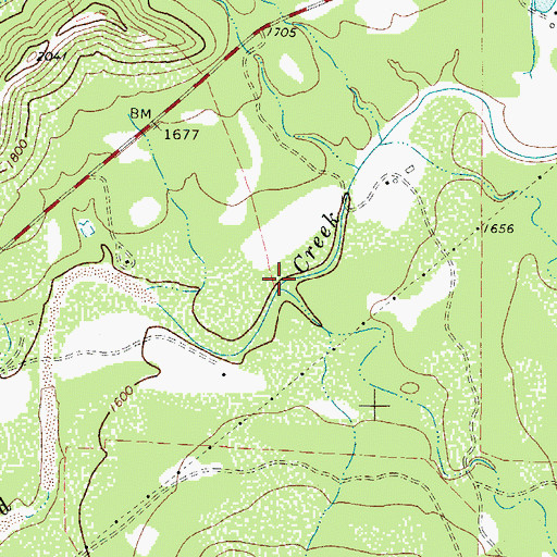 Topographic Map of Sycamore Creek, TX