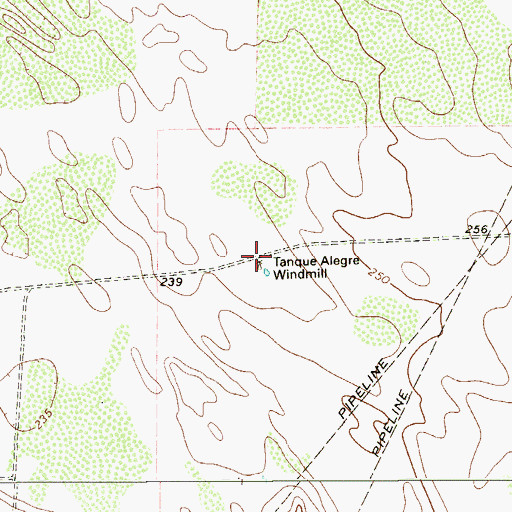 Topographic Map of Tanque Alegre Windmill, TX