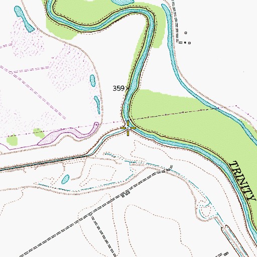 Topographic Map of Tenmile Creek, TX