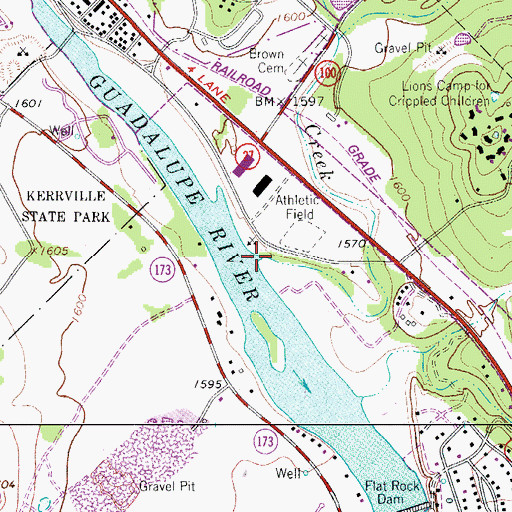Topographic Map of Third Creek, TX