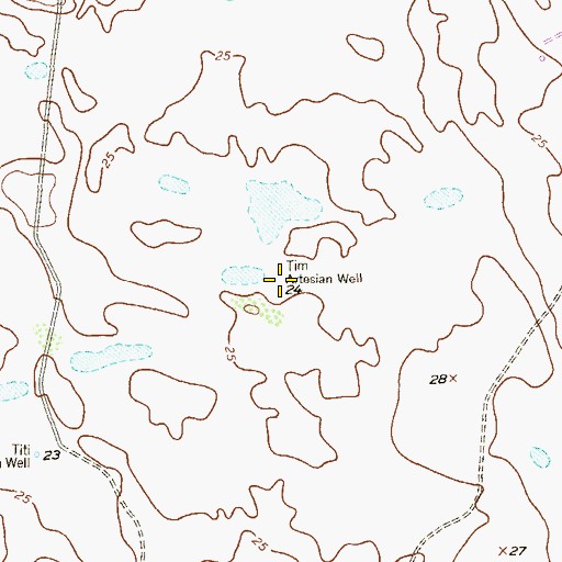 Topographic Map of Tim Artesian Well, TX