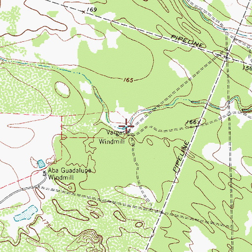 Topographic Map of Vargas Windmill, TX