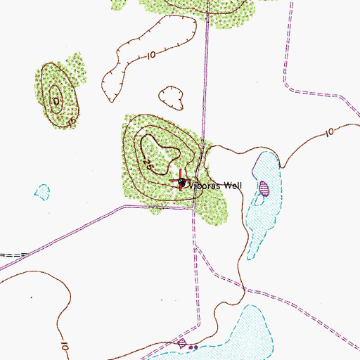 Topographic Map of Viboras Well, TX