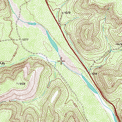 Topographic Map of Wallace Canyon, TX