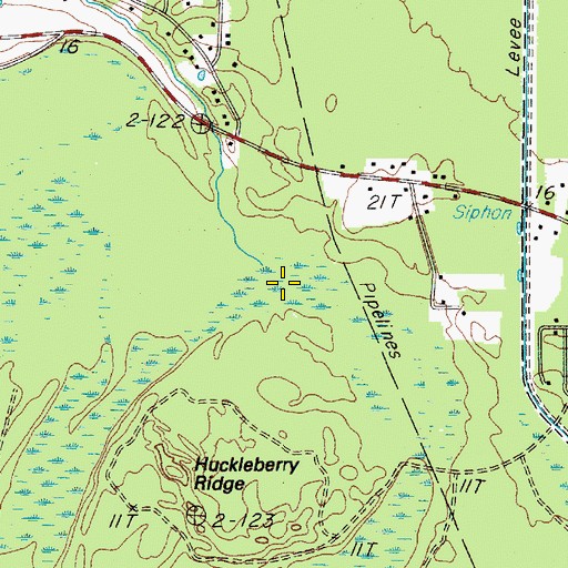 Topographic Map of Walnut Run, TX