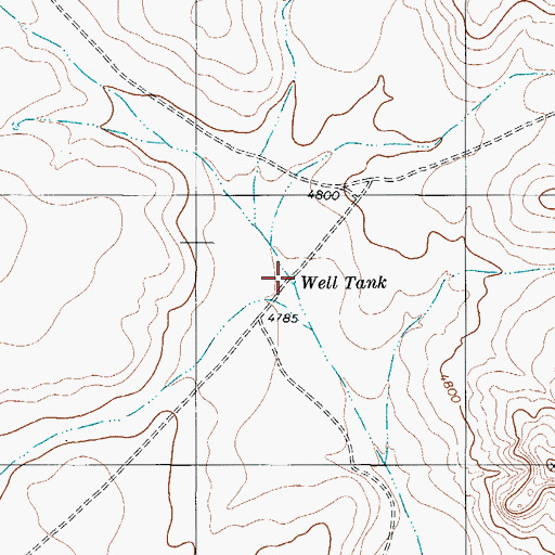Topographic Map of Well Tank, TX