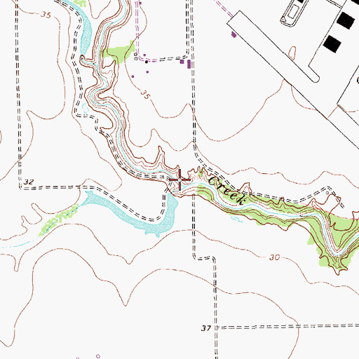 Topographic Map of West Oso Creek, TX