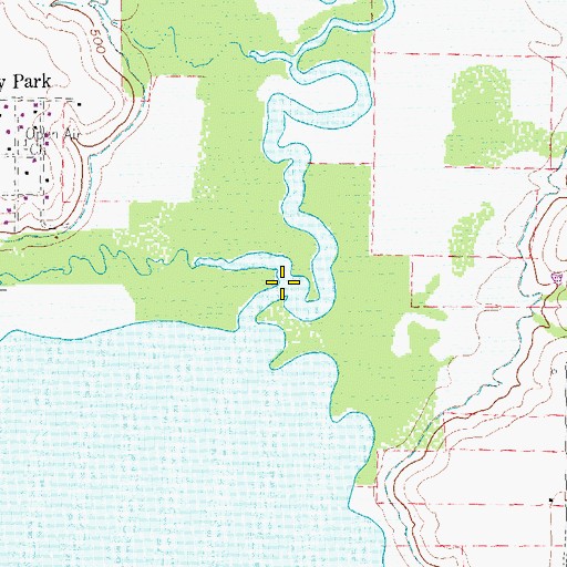 Topographic Map of White Rock Creek, TX