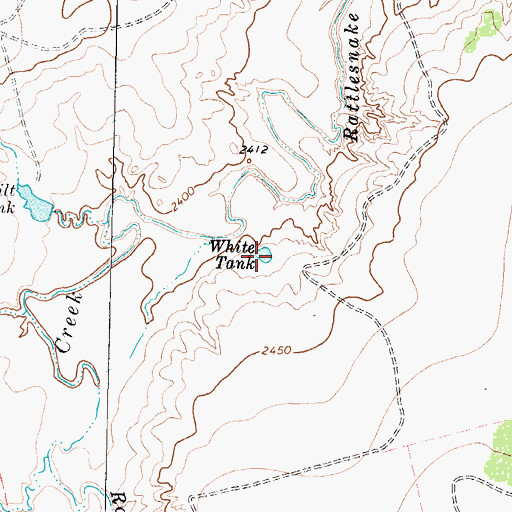 Topographic Map of White Tank, TX