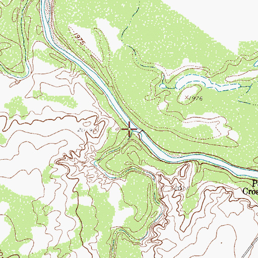 Topographic Map of Willow Creek, TX
