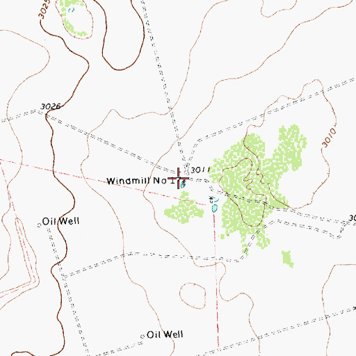 Topographic Map of Windmill Number Seventeen, TX