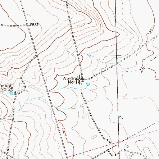Topographic Map of Windmill Number Eighteen, TX