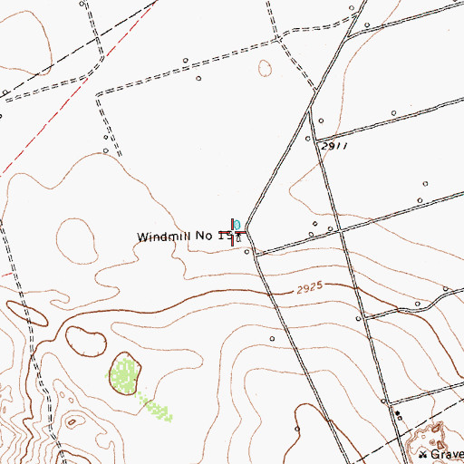 Topographic Map of Windmill Number Nineteen, TX