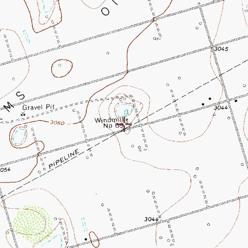 Topographic Map of Windmill Number Sixtynine, TX