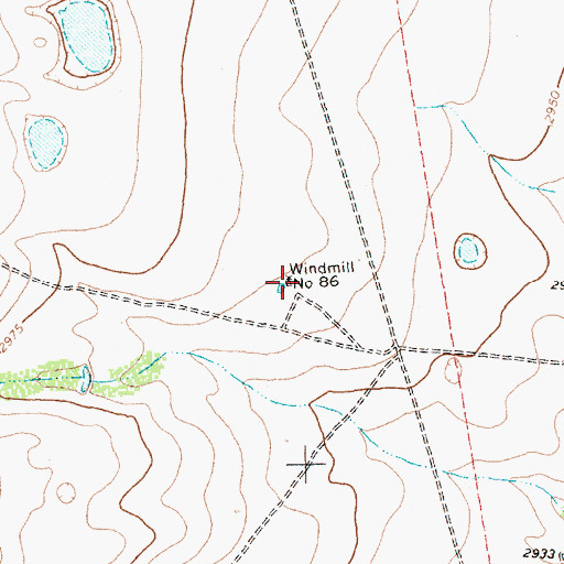 Topographic Map of Windmill Number Eightysix, TX