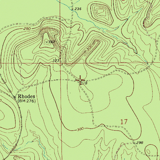 Topographic Map of South Butler (historical), AL
