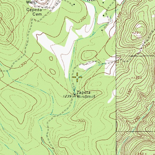 Topographic Map of Zapeta Windmill, TX