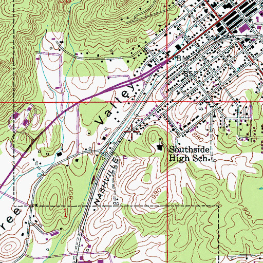 Topographic Map of Bethlehem United Methodist Church, AL