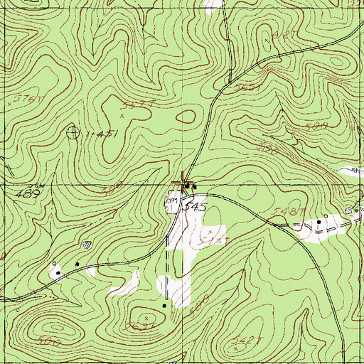 Topographic Map of Zion Hill Church, TX