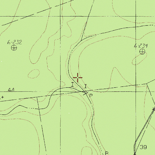 Topographic Map of Alabama Branch, TX