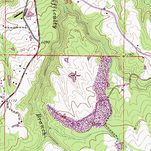Topographic Map of Harvey Mine, AL
