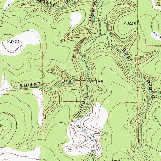 Topographic Map of Allison Draw, TX