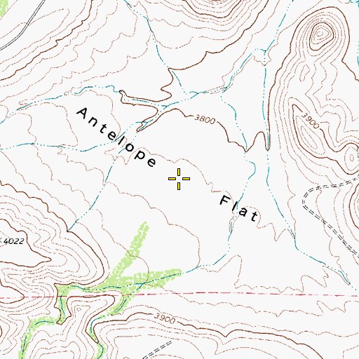Topographic Map of Antelope Flat, TX