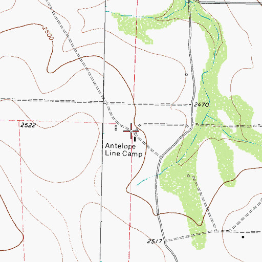 Topographic Map of Antelope Line Camp, TX