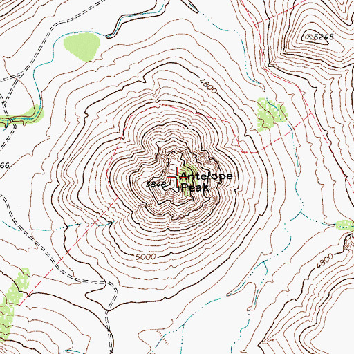 Topographic Map of Antelope Peak, TX
