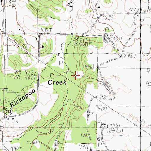 Topographic Map of Arms Lake, TX
