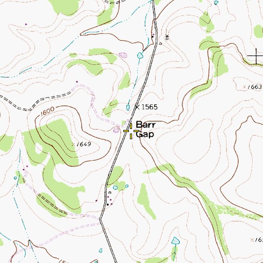 Topographic Map of Barr Gap, TX