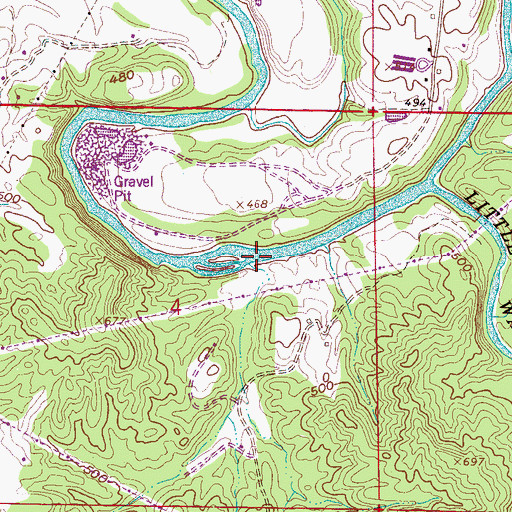 Topographic Map of Smith Ford, AL