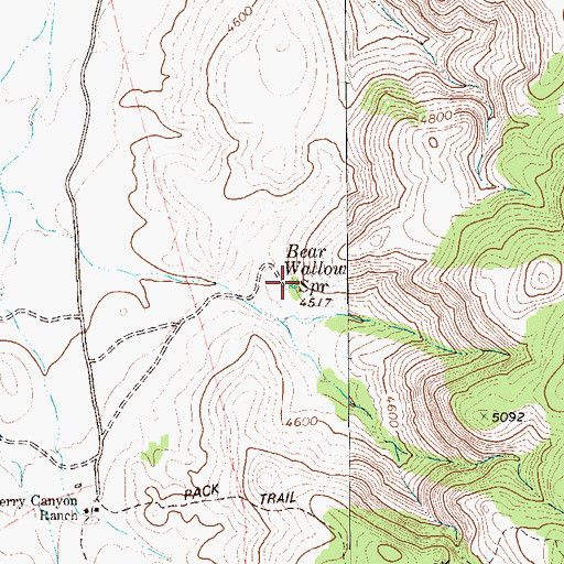 Topographic Map of Bear Wallow Spring, TX