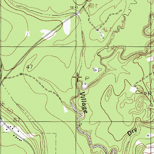 Topographic Map of Beaumont Creek, TX