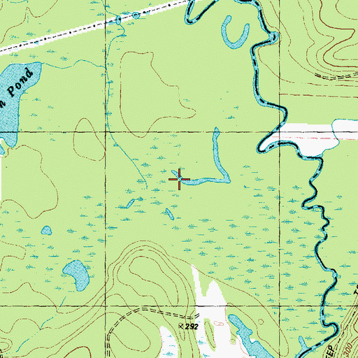 Topographic Map of Beech Creek, TX