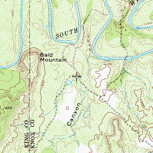 Topographic Map of Big Getaway Canyon, TX