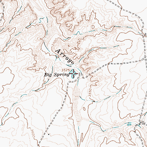 Topographic Map of Big Spring, TX