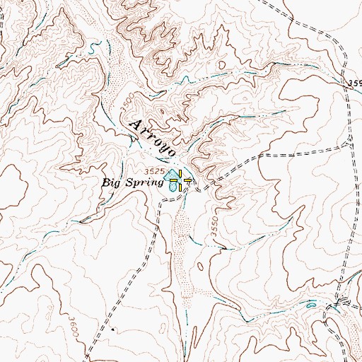 Topographic Map of Big Spring, TX