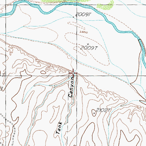 Topographic Map of Big Tank Canyon, TX