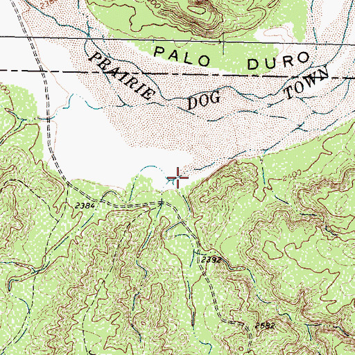 Topographic Map of Blacktail Creek, TX