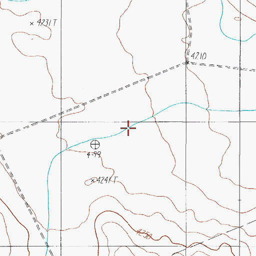 Topographic Map of Blanco Draw, TX