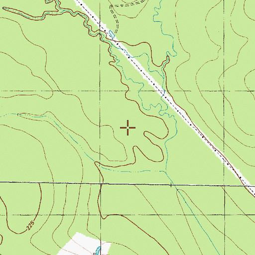 Topographic Map of Bluff Creek, TX