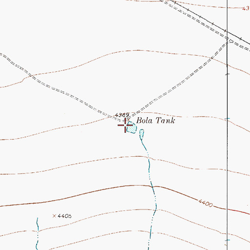 Topographic Map of Bola Tank, TX